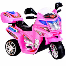 3 Wheel Kids Ride On Motorcycle 6V Battery Powered Electric Toy Pink - £119.27 GBP