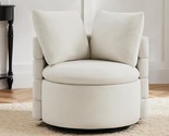 Swivel Accent Chair Modern Upholstered Performance Fabric For Bedroom Nu... - $517.99
