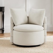 Swivel Accent Chair Modern Upholstered Performance Fabric For Bedroom Nursery Re - £404.58 GBP