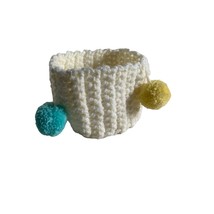 Handmade Pom-pom Crocheted Child headband - £8.06 GBP