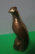 Vintage Borghese Ceramic Peacock Figurine 9.5&quot;T #49 Gold In Color - £16.25 GBP