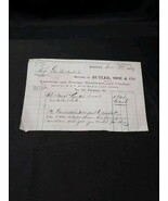 1869 Butler &amp; Sise Co. Hardware Dealer Boston Billhead - Forest King Axe... - $18.52
