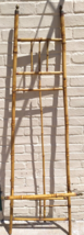 1900s 6&#39; Burnt Bamboo Painter&#39;s Easel Display Photo Art Stand Chinoiseri... - £156.42 GBP