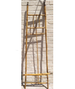 1900s 6&#39; Burnt Bamboo Painter&#39;s Easel Display Photo Art Stand Chinoiseri... - $271.64 CAD