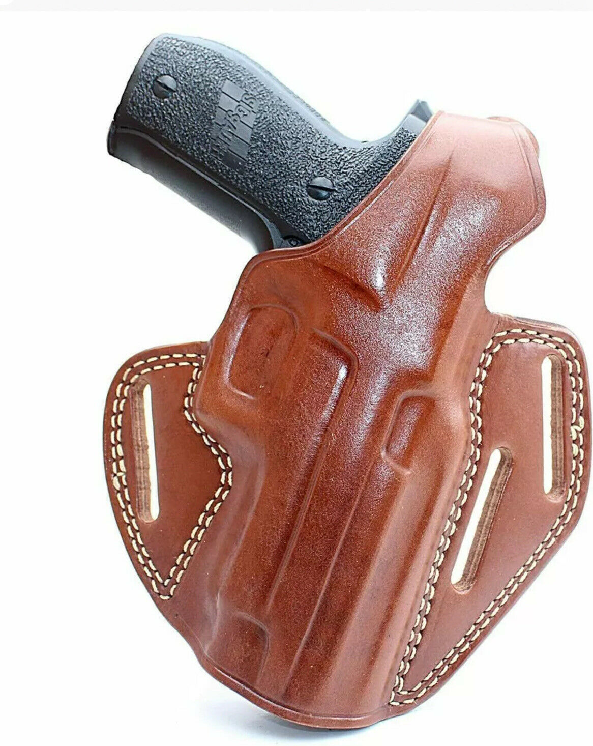 Fits WALTHER PK 380 Masc Hand Made Leather Belt Holster With 3 Slot #116... - $54.44