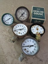 RARE antique / vintage gauge lot x5 Marshalltown Ashcroft Marsh psi - £73.54 GBP