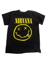Stoned Smiley Face Nirvana Black Size Medium T Shirt - £8.49 GBP