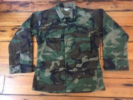 Tru Spec Military Woodland Camo Button Down Uniform Long Sleeve Shirt M Reg 45&quot; - £47.27 GBP