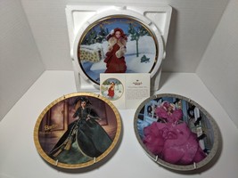 Barbie Doll limited edition Collectible Plate Lot Of 3 Hallmark, Carlet - £15.98 GBP