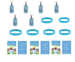 6 pk of Children&#39;s Bracelets with Prayer Cards &amp; Dog Tag Necklaces Easte... - £11.76 GBP