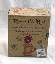 Flower Pot Coffee Mug Forever Friends 14oz Let Your Heart Rejoice Spoon Spade - £19.80 GBP