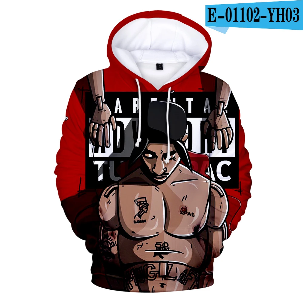  Rap 2Pac 3D Printed Hoodies Unisex Hip Hop Casual Oversized Hoodie Sweatshirts  - £85.80 GBP