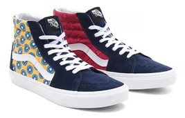 VANS SK8-HI Tie Print Mix Circles Flowers Suede &amp; Canvas Shoes Mn&#39;s 7.5 ... - $62.99