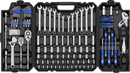 240 Pc Mechanics Tool Set SAE Metric Sockets Wrenches with Storage Toolbox - $121.86
