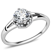 1.43 Ct Round Cut Simulated Diamond Halo Split Shank Steel Wedding Ring Sz 5-9 - £48.71 GBP