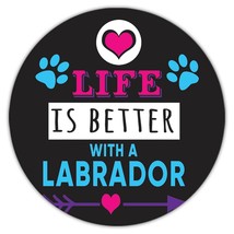 Life Is Better With a Labrador : Gift Coaster Dog Pet Dog Mom Dad Mother Father - £3.98 GBP
