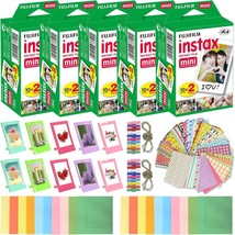 Fujifilm Instax Mini Instant Film (5 Pack, 100 Sheets), 20 Paper Frames, 60 - $136.92