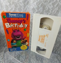 Barneys Birthday VHS Video Tape Lyons Purple Dinosaur Dino 1992 Kids Show 90s - £6.70 GBP