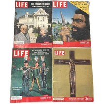 4 Vintage 1955 LIFE Magazine 50s Old Ad Truman Christianity Caveman Ephemera Lot - £19.43 GBP