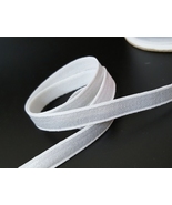 3/8&quot; 10mm wide 5-50yds Raw White w/ Silver Metallic 1 sided Elastic Band... - £4.71 GBP+