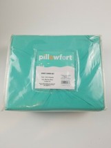 Pinch Pleat Duvet Cover Set Full/Queen 3pc Pillowfort Mint Aqua Teal Green  - £15.18 GBP
