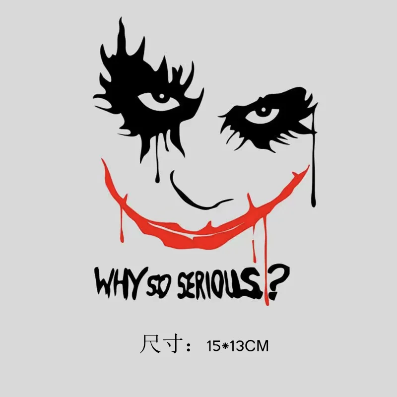  English WHY SO SERIOUS Motorcycle Helmet Creative Sticker Reflective Decorative - £91.40 GBP