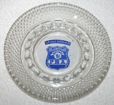 Vintage 60s-70s Suffolk County New York Police Pba Glass Ashtray Long Island Ny - £100.98 GBP