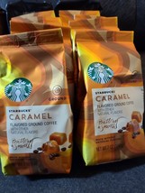 6 Bags Starbucks Caramel Flavored Ground Coffee 7 oz. (SEE PICS)  (CO1) - £32.87 GBP