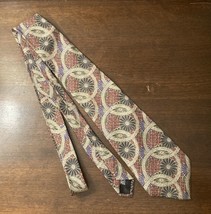 Hunting Horn Classics Abstract Pattern Muted Multicolor Silk Tie - £7.47 GBP