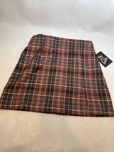 Girls&#39; Plaid Notch-Front Skirt - Art Cass™- Coral Plaid - Size L  - £3.57 GBP
