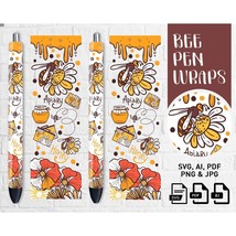 Bee Pen Wraps, Honey Pen Wrap, Epoxy Pen Wraps, Pen Wrap Png, Pen Wrap SVG - £1.83 GBP
