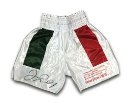 Floyd Mayweather Jr Signed vs. De La Hoya Boxing Trunks #D 38/50 BAS COA w/ Stat - £1,567.23 GBP