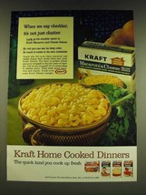 1966 Kraft Macaroni & Cheese Ad - When we say cheddar, it's not just chatter - $18.49