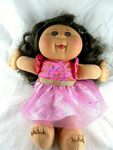 Cabbage patch 14&quot; Girl Doll 2013 Brown Eyes Long Wavy Dark Hair Smells w... - £12.65 GBP