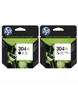 NEW ORIGINAL HP INK CARTRIDGE 304XL BLACK + HP 304 XL TRI-COLOUR - £72.70 GBP