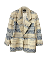 Vintage Wool Blend Coat Jacket Braetan Women Sz XL Boho Southwestern Azt... - $40.88