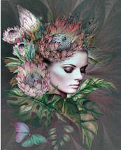 Diamond Painting Woman Fairy Flower 5d - £12.22 GBP+