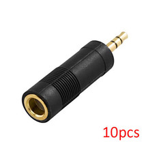10Pcs 3.5Mm Male Plug To 6.35Mm 1/4&quot; Female Jack Stereo Audio Adapter Co... - $39.99