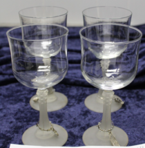 Cristal D&#39;Arques-Durand - Frosted Knobby Stem - Wine Glasses - Set of 4 - €32,90 EUR