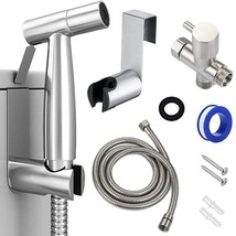 Handheld Toilet Bidet Sprayer Set Stainless Steel Hand Bidet Faucet For ... - £32.01 GBP