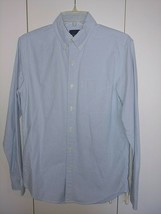 AMERICAN EAGLE MEN&#39;S LS LIGHT BLUE BUTTON-DOWN DRESS SHIRT-S-100% COTTON... - $11.99