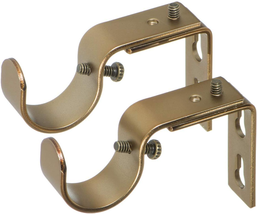 Short Projection Brackets for Curtain Rods - for 1 or 1 1/8 Inch Rods. Set of 2 - £11.62 GBP