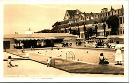 RPPC Poolside at Hotel Del Coronado San Diego California CA UNP AZO Postcard D4 - £10.20 GBP