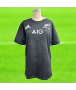 All Blacks AIG Adidas Rugby Jersey Shirt Size L - $753.77 MXN