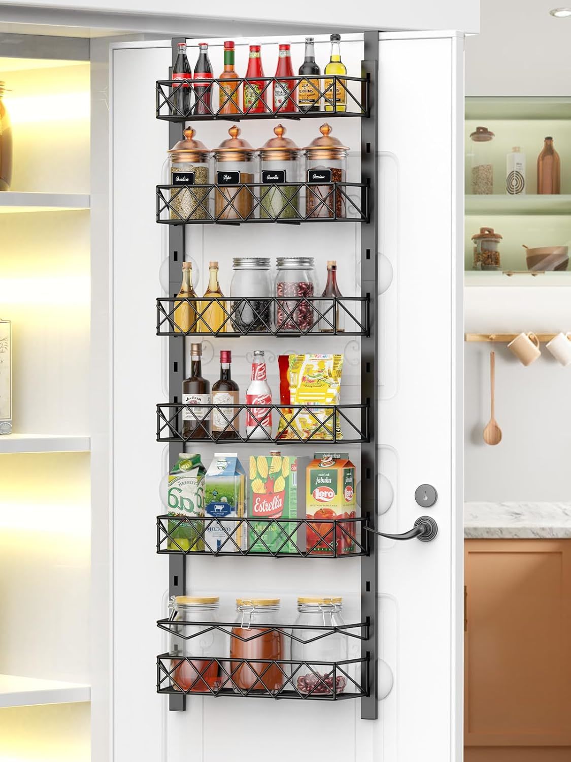 Over The Door Pantry Organizer, 6-Tier Pantry Organizers And Storage, 6+... - $41.92