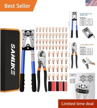 High Precision Cable Crimping Tool Set with Rotating Dies &amp; Heat Shrink ... - $54.00