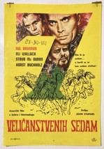 Magnificent Seven 1960 Original Movie Poster Yul Brynner McQueen Western - £351.01 GBP