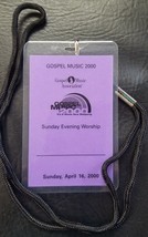 GOSPEL MUSIC 2000 / GMA - RYMAN SUNDAY, APRIL 16, 2000 BACKSTAGE LAMINAT... - £11.50 GBP