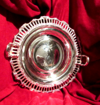 SIMPSON silverplate serving platter w/handles, tarnished 12" diameter  (b6) - $9.00