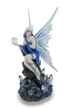 Anne Stokes Blue and Purple Stargazer Fairy Statue - £90.36 GBP
